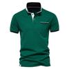 Men's Polo Shirt Summer Lapel Breathable Sports Patchwork Pocket