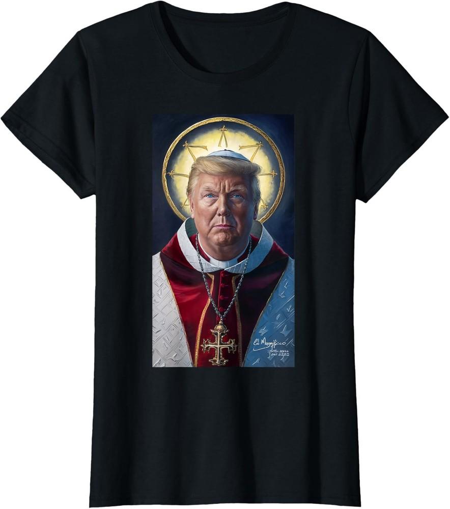 Papa Trump Presidente Divertente Trump Design Politico T-shirt Girocollo Donna039