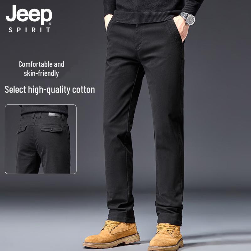 JEEP SPIRIT Men s Loose Straight Business Casual Pants 36