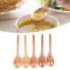 5Pcs Wooden Soup Spoon with Curved Handle Multi Purpose Rice Scoop for Home Kitchen(Wood Color )