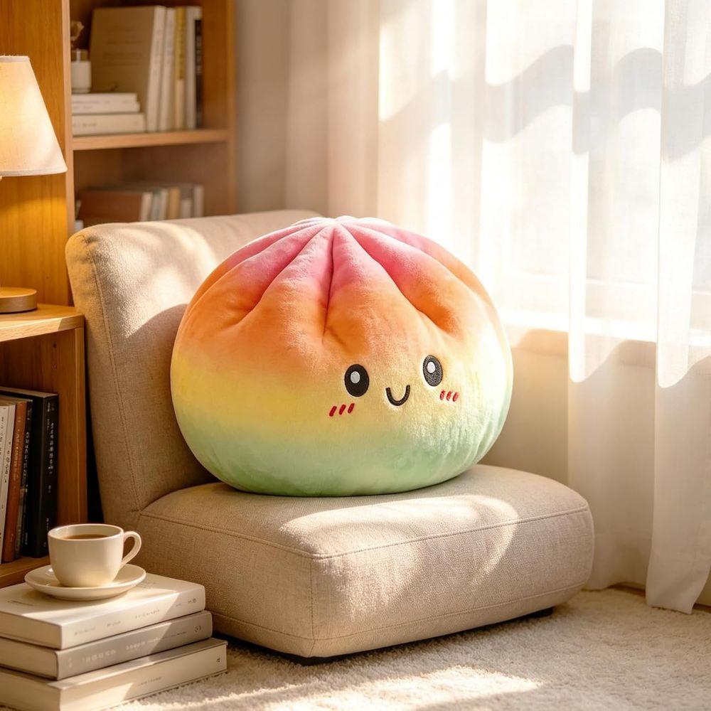 Giant Dumpling Big Stress Ball Plush Squeeze Dumpling Cushion Stuffed Bun Pillow  Kids&Adults Gift