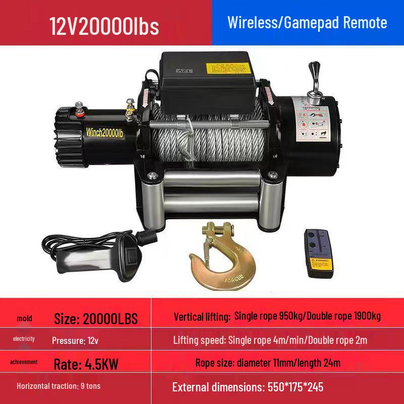 12V/24V Electric Off-Road Car Winch & Hoist