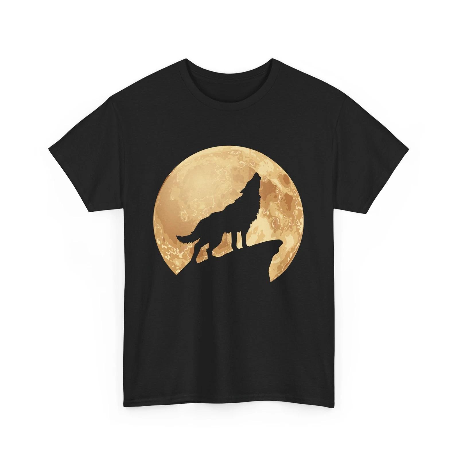 Wolf Shirt, Wolf With Moon Shirt, Wolves Lovers T-shirt, Zookeeper Wolf Shirt S