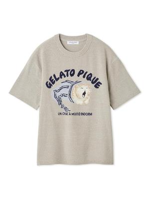 Gelato Pique HOMME schlafende Katze JQD Pullover PMNT254949 LGRY M Herren