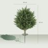60 cm Artificial Cypress Tree with Ground Stake, Set of 2 Artificial Plants for Indoor & Outdoor, UV Resistant, Green