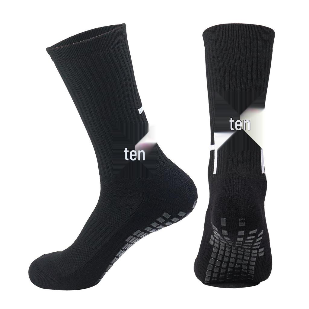 Customizable Non-Slip Mid-Calf Football Socks for Kids and Adults, with Towel Bottom for Training and Competition.
