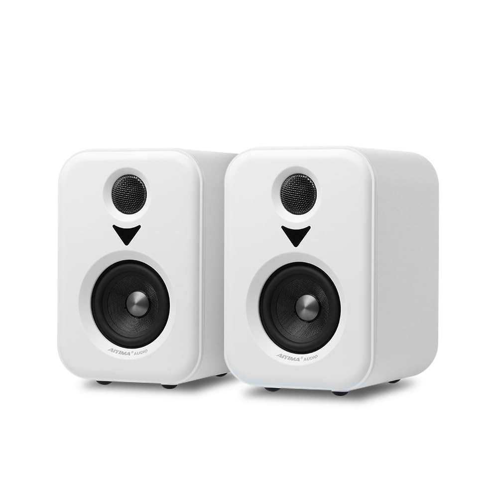 

AIYIMA S400 100W Bookshelf Active Speaker Dual Mode 3 Inch Bluetooth HiFi Home Subwoofer Music System for TV Computer [Updated Model] (White) білий