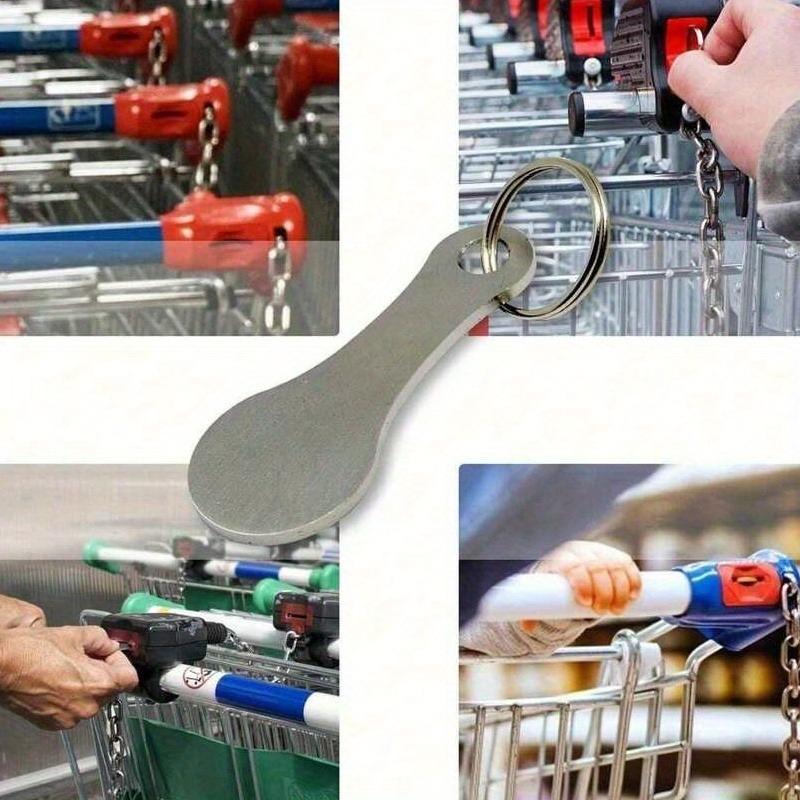 Supermarket Shopping Cart Commemorative Dual-Fit Shopping Cart Badge Keychain: Portable and Durable Shopping Souvenir
