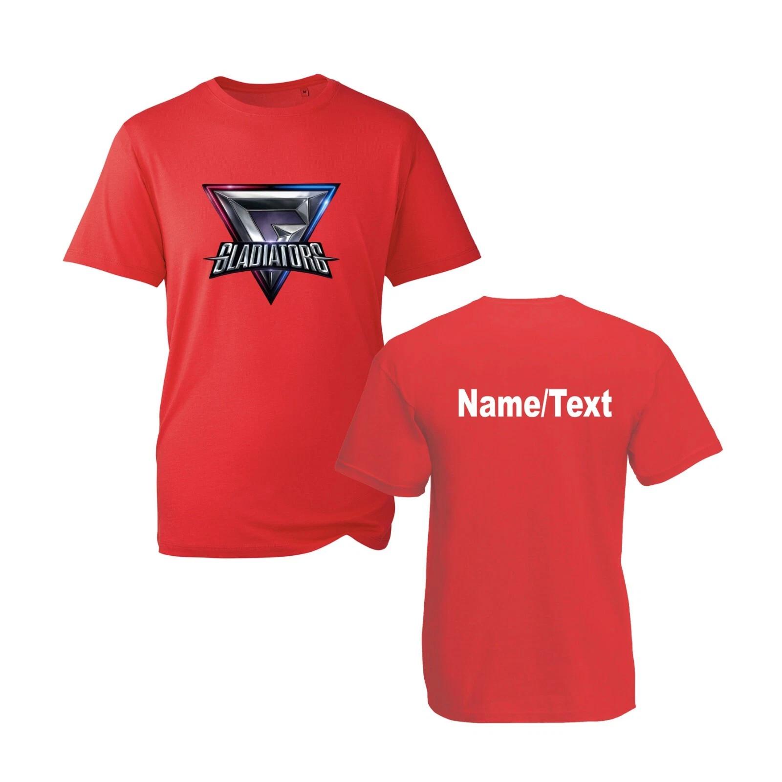 GLADIATORS T-Shirt, Personalised Name Gaming 90 s TV Show Mens Womens Kids Top M