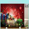 Durable Christmas Gift Boxes In Snow Shower Curtain With Waterproof Material