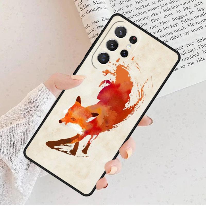 Red Fox Pattern Phone Case For Samsung Galaxy S25 S23 S30 S8 S21 S20 FE S24 S22 Note 10 20 Plus Lite Ultra