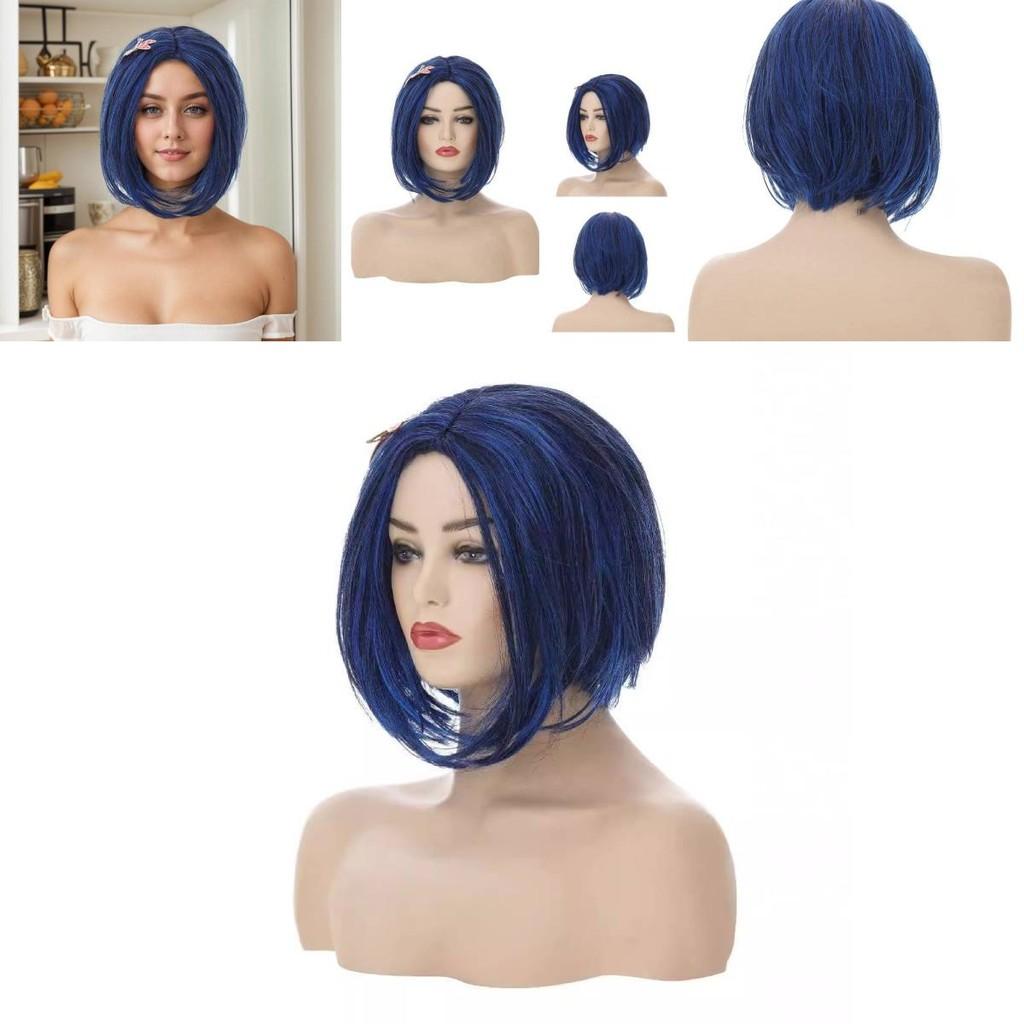 Stunning Deep Blue Cosplay Wig For Halloween Ghost Mom Caroline Style Perfect For Parties