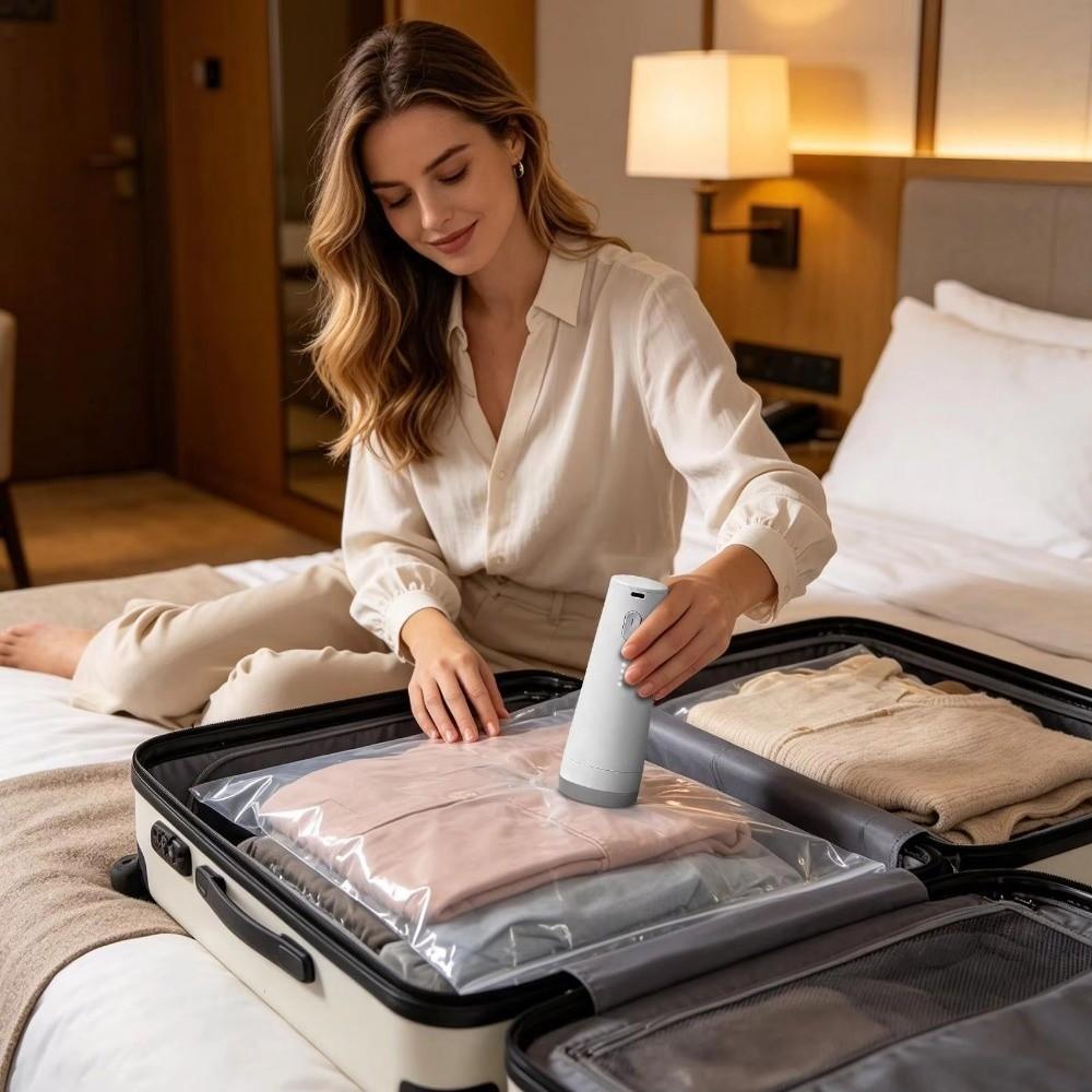 Rechargeable Vacuum Bag Pump Cordless Vacuum Sealing Pump For Clothes Blankets Comforters