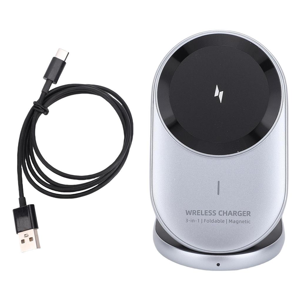 Wireless Charging Station Multifunctional 15W Fast Charging Wireless Charger for Phone Watch Earphone