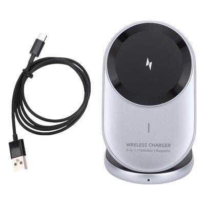 Kabellose Ladestation Multifunktional 15W Schnellladung Kabelloses Ladegerät für Telefon Uhr Kopfhörer