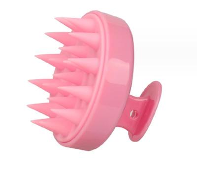 CREPUSCOLO Shampoo-Bürste, Kopfhautbürste, Kopfhautmassage, Kopfhautpflege, Silikon, 16 Farben (Rosa)