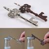 Vintage Key-Shaped Metal Bottle Opener with Keychain Accessory
