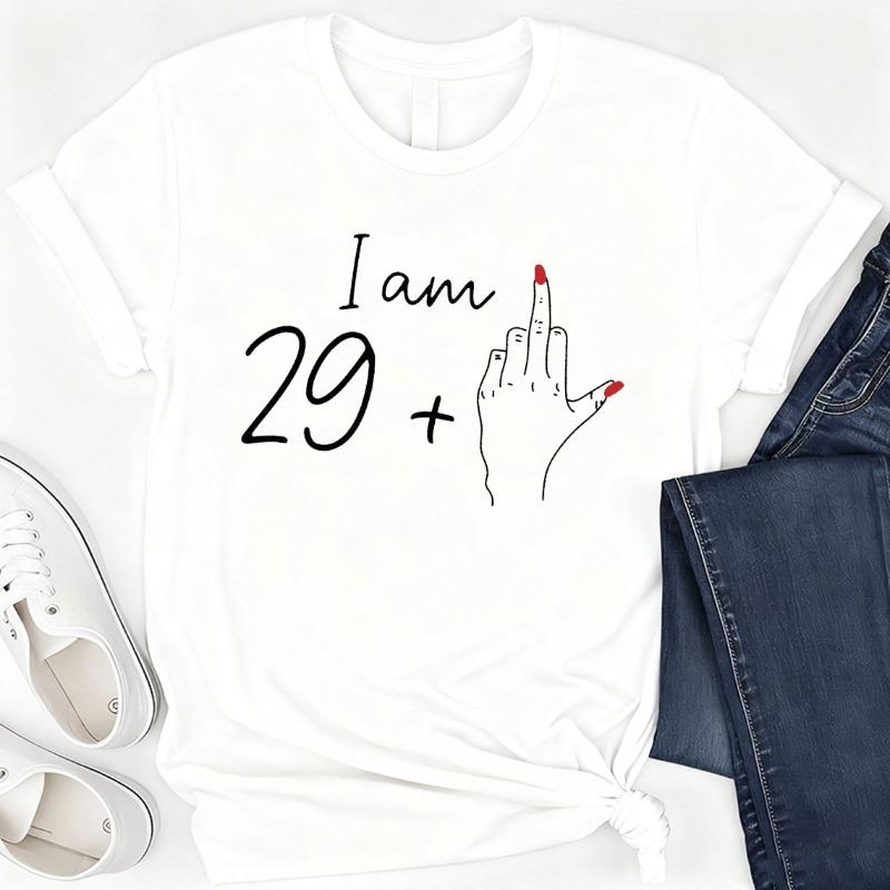 Personalized I Am Plus Middle Finger Shirt I Am Plus Age Birthday Tshirt Cool Birthday Women Shirt Birthday Party Tee for Mom