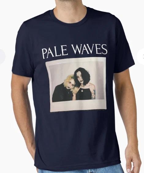 Pale Waves Band Graphic T-Shirt Size XL Navy Blue Heather Baron-Gracie Y2k Indie XL