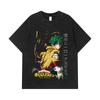 275 GSM Washed T-shirts 100% Cotton My Hero Academia V25 Deku Print Unisex Heavy Cotton T Shirt