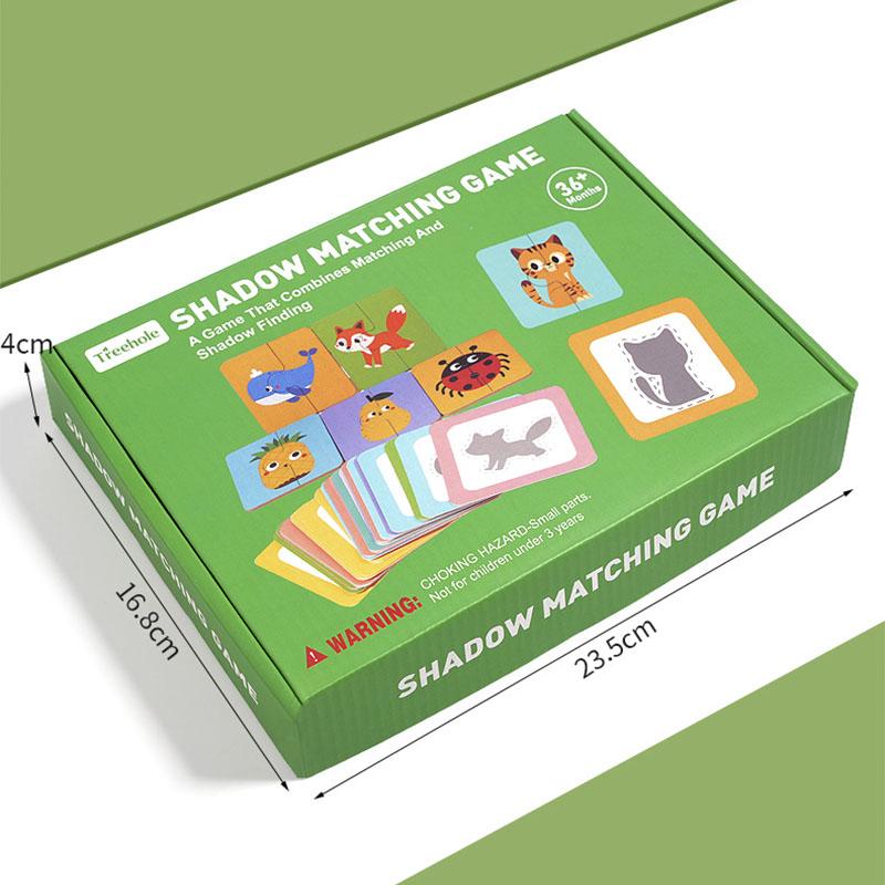 Montessori Shape Matching Board Game Wooden Find Shadow Matched Images Animal Fruit Blocks Puzzles Educational Toys For Children