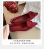 classic niche temperament, pointed head inner height increase, square buckle versatile light mouth leopard print single shoes, women's commuting ol