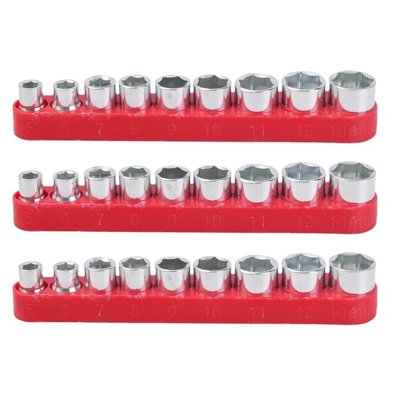 Hexagonal Socket Sleeve Conversion Head Kit 1/4-inch Metric Socket Spanners Nut Removal Wrench Tools 5/6/7/8/9/10/11/12/13mm