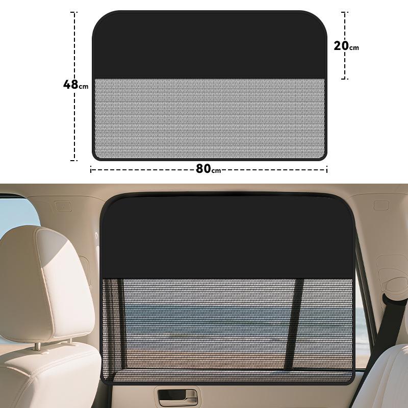 Full Blackout Titanium Silver Car Sunshade Magnetic Curtains for UV Protection