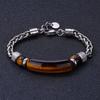 Hip-Hop Handschmuck Kette Spleißung Reiner Natürlicher Tigerauge Stein Herren Armband Schmuck