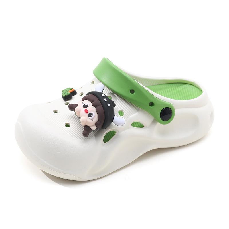 Summer wear eva hole shoes women's new thick-soled deodorant cute girls slippers heightening DIY sandals