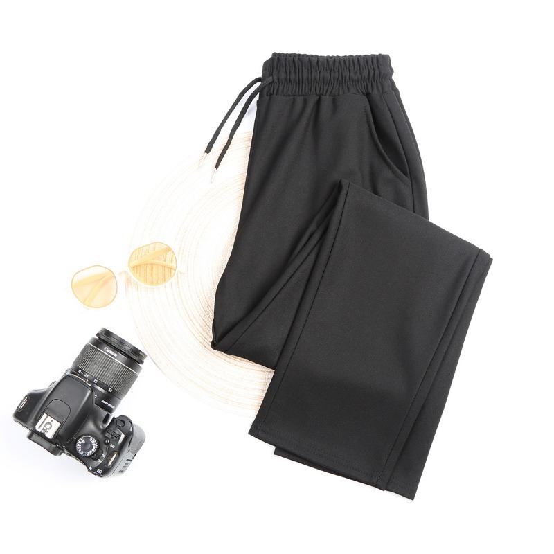 Medium Mom Pants Loose Medium Elderly Pants Women's Plaid Pants Grandma Pants Striped Pants Black Straight Pants