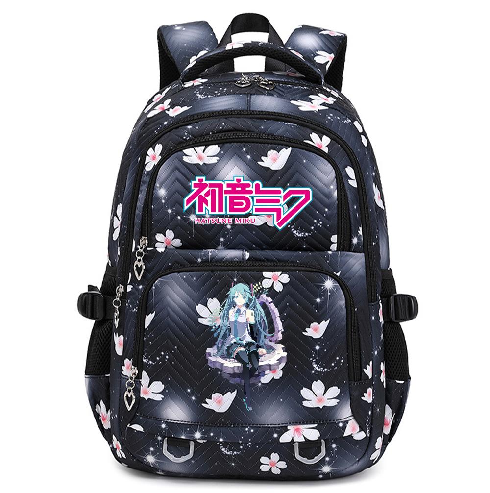 Anime Hatsune Miku Printed School Backpack Student Teenager Bookbag for Boy Girl Women Large Capacity Waterproof Backpack Travel Mochila Escolar
