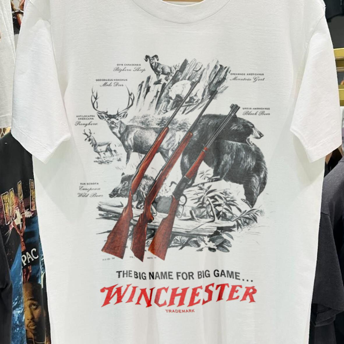 Winchester  Big Game  90 s Promo T-Shirt White XXL L