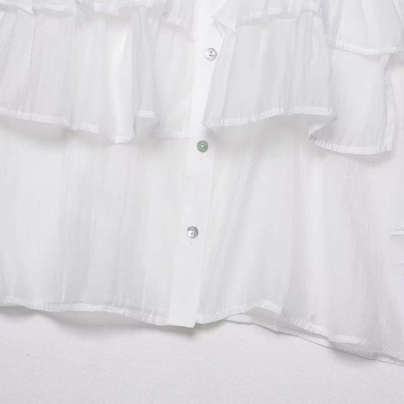 Araltay New Arrival Fashion Style Women's Clothing Fashion All-Match Minimalist Translucent Laminated Decoration Tops 1971804