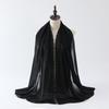 New pearl rope edge chiffon scarf women's shawl multi-functional shawl light and breathable headscarf veil