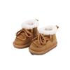 2025 Winter Korean Style Toddler Lace-up Cotton Snow Boots for Boys & Girls - Warm, Velvet-Thickened