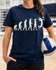 Volleyball Evolution Shirt, Female Player Silhouette Tee, Team Athlete Gift, Game Day Sports Outfit, Coach Club Graphic Apparel, Novelty Art