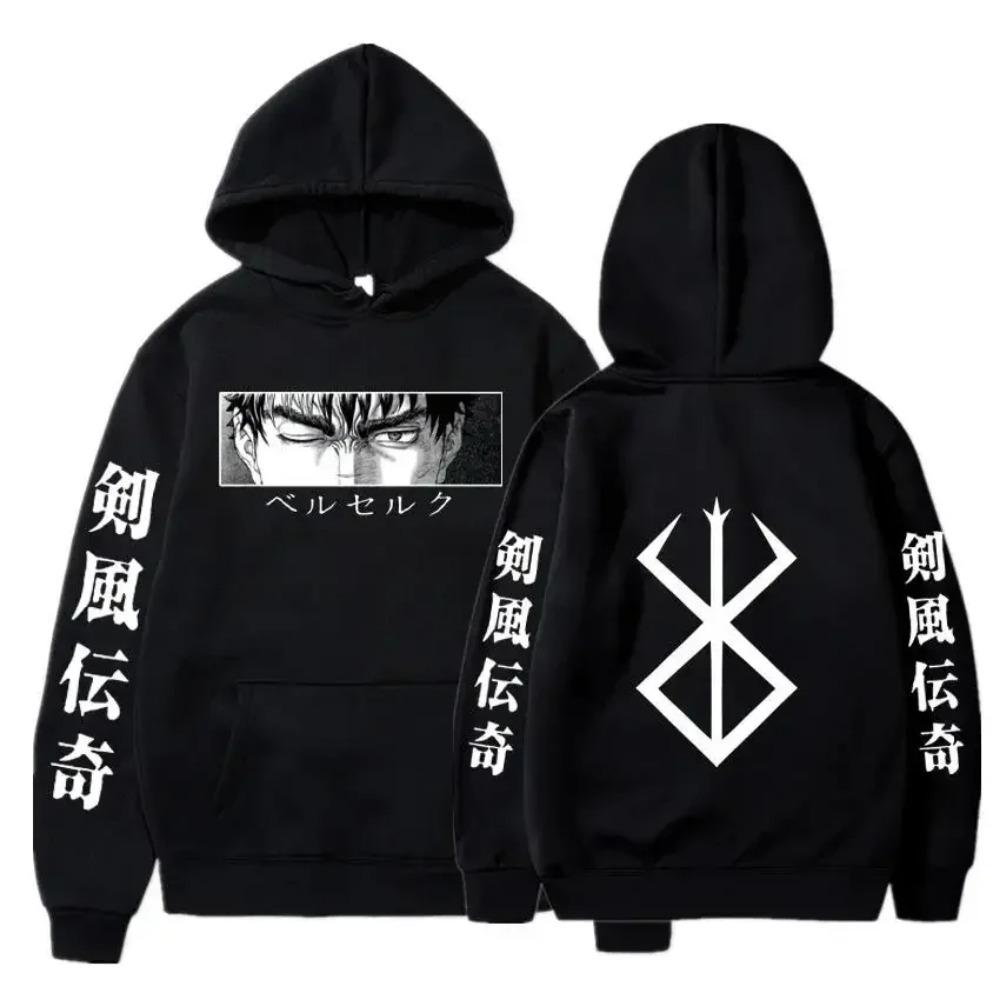 Berserk Guts Hoodies Men Women Graphic Print Long Sleeve Streetwear Japanese Soft Clothing