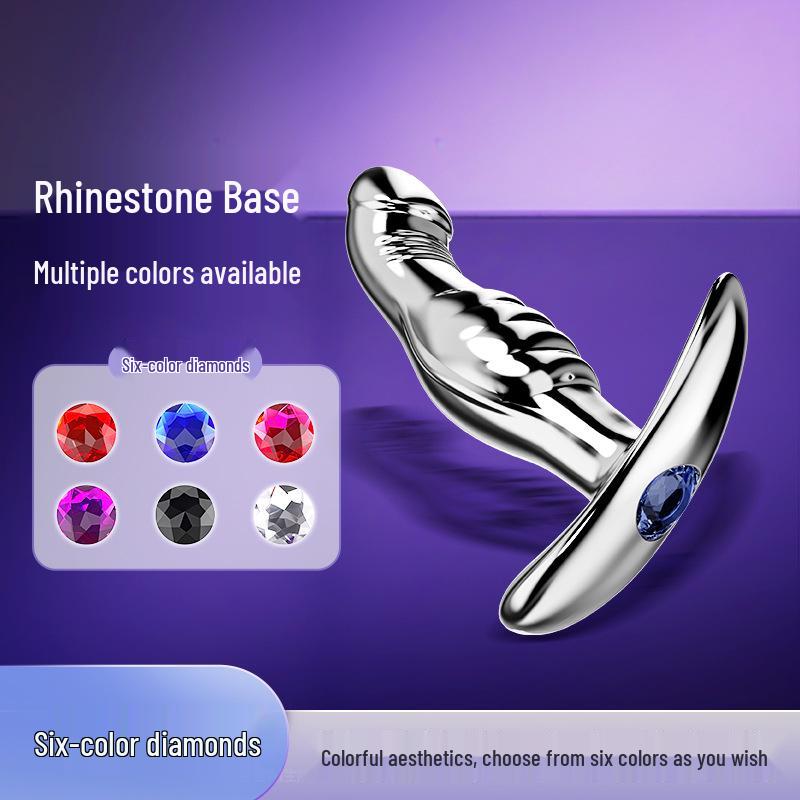 Elegante Butt Plug Metallico con Ingresso Posteriore in Lega di Alluminio