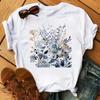 High-Quality Cotton Cute Mushroom Print Women's T-Shirt Retro Fashion Casual Summer New Short-Sleeved Women's Clothing