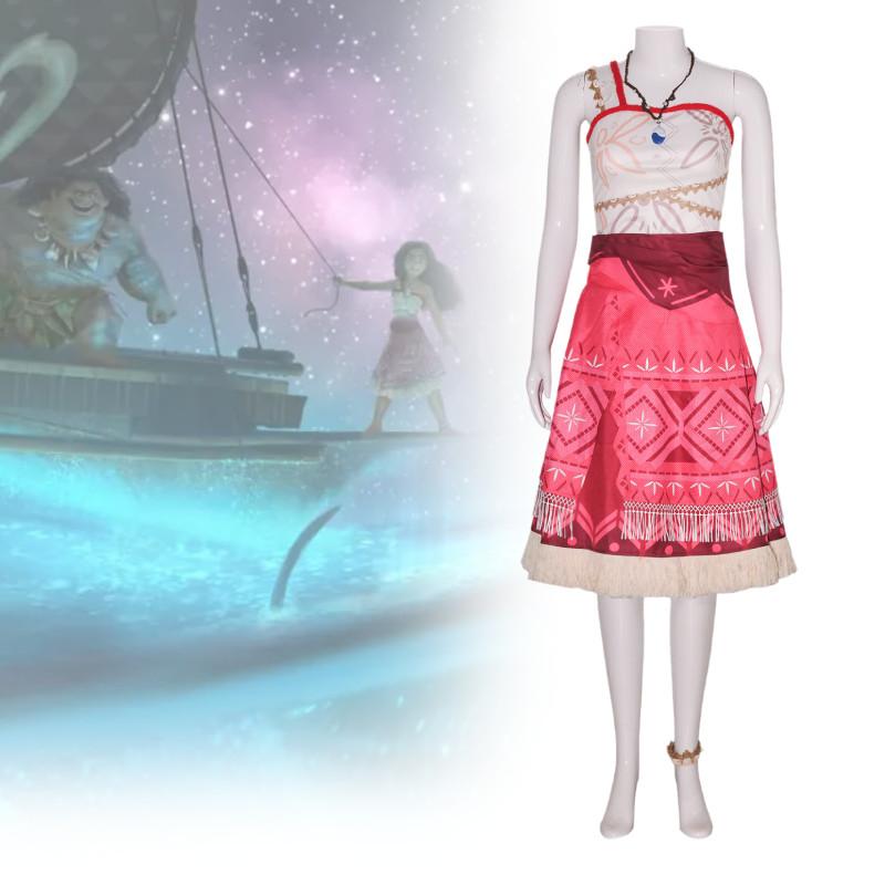 Moana Cosplay Costume Set For All Ages Stunning Moana Outfit With Skirt Top And Accessories