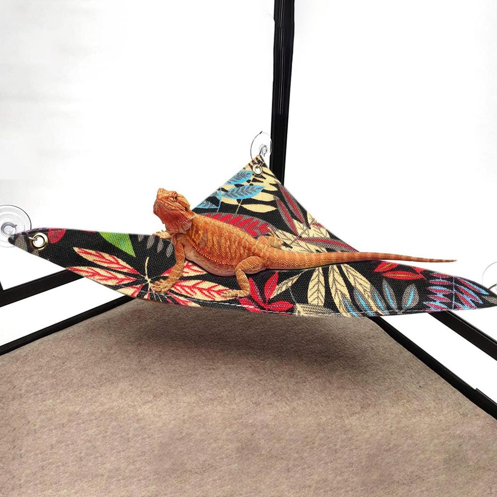 Bearded Dragon Hammock Reptile Lounger Ladder Terrarium Habitat Decoration