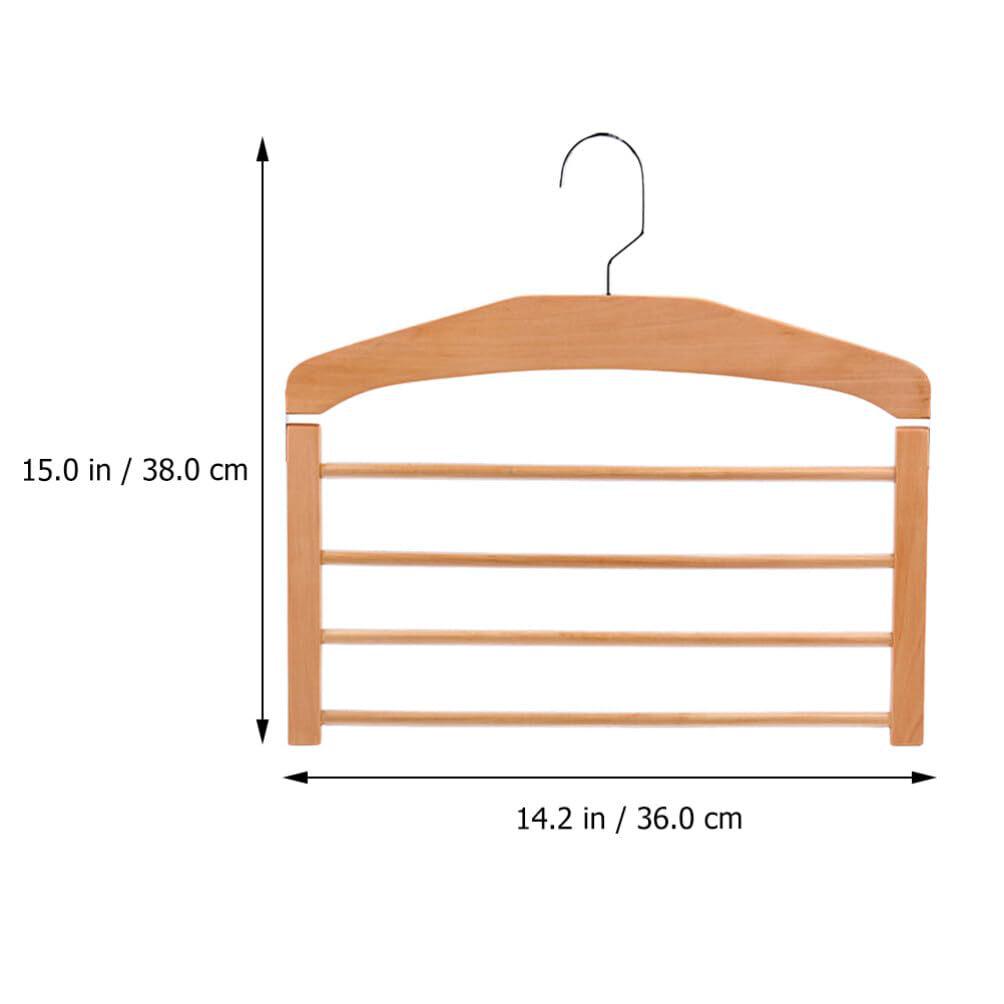 

Многослойная вешалка из массива дерева для брюк, шарфов и шалей - Компактное, многофункциональное хранение в гардеробе.