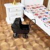 Realistic Mini Bassinet Stroller Wrought Iron Baby Stroller Model  Collection Toy