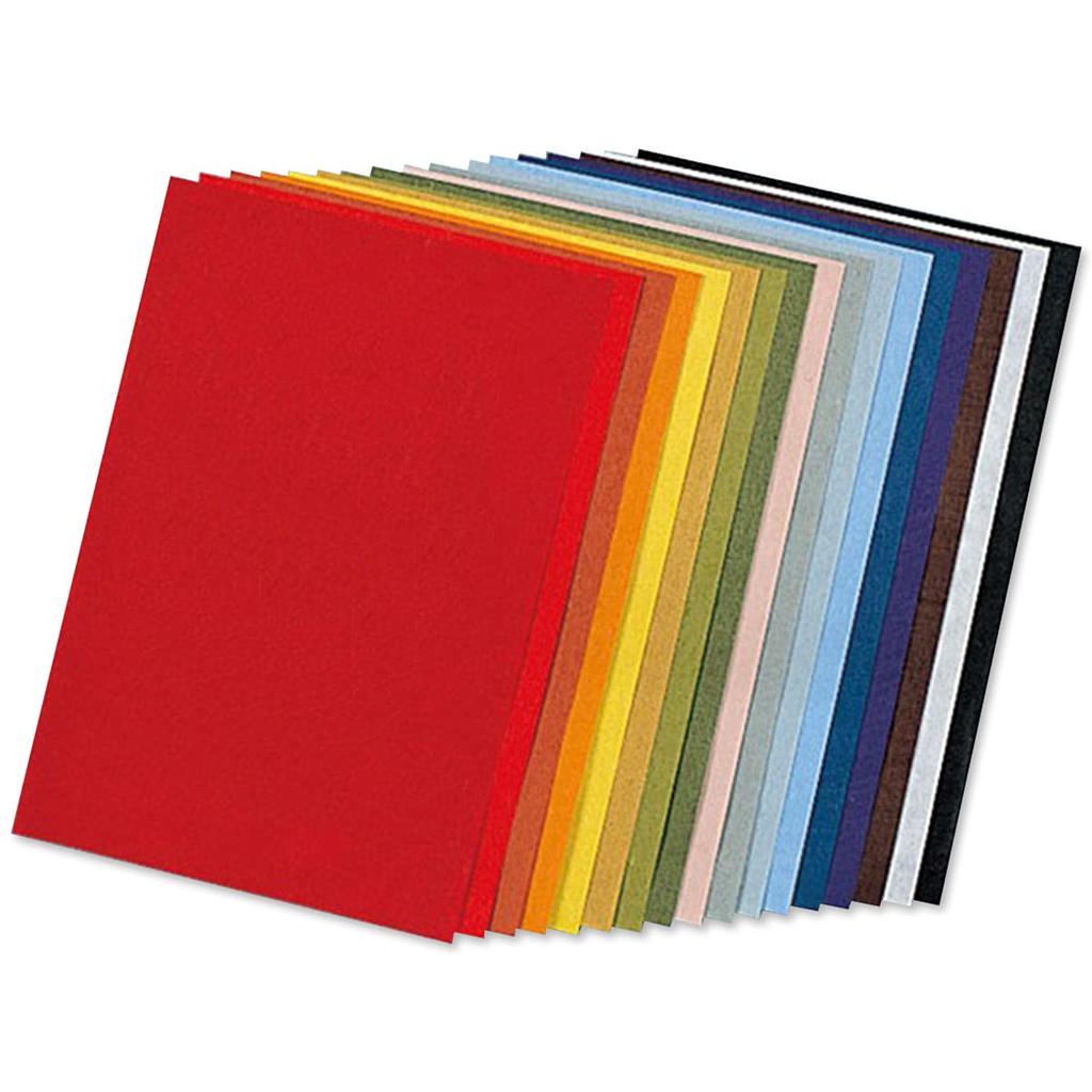 Kurasawa Handmade Washi Paper Set for Chigiri-e, 17 Colors, 140  225mm, Double-Sided, Made In Japan