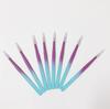 Two-Color Gradient Stainless Steel Anti-static Tweezers with Pointed and Bent Tips for Hair Removal and Eyelash Extension