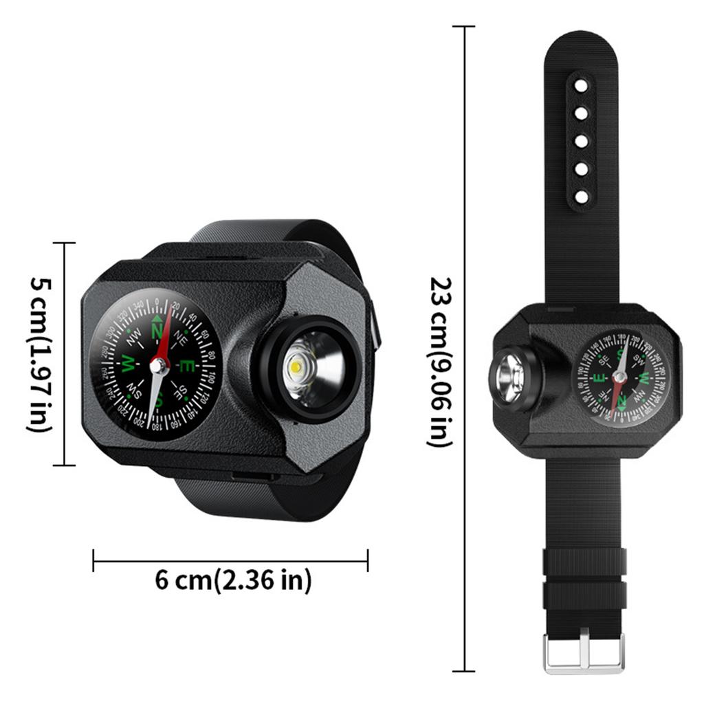 Ceas de mână XPG pentru camping în aer liber, lumină de supraviețuire în aer liber, aventură de alpinism, ceas cu busolă, lumină LED pentru alergat