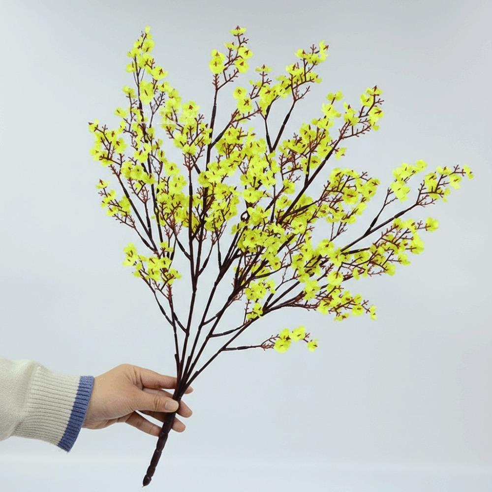 New Year Silk Petals Artificial Flowers Long Stems Branch Design Fake Flowers Multicolor Flower Bouquets Wedding Decoration
