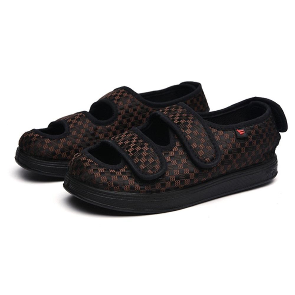 

Женская мужская обувь для диабетиков Ортопедическая обувь для ходьбы Легко закрывающаяся обувь Повседневная регулируемая широкая обувь 43