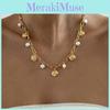 Minimalist Geometric Alloy Necklace With Artificial Pearl Pendant For Casual Women